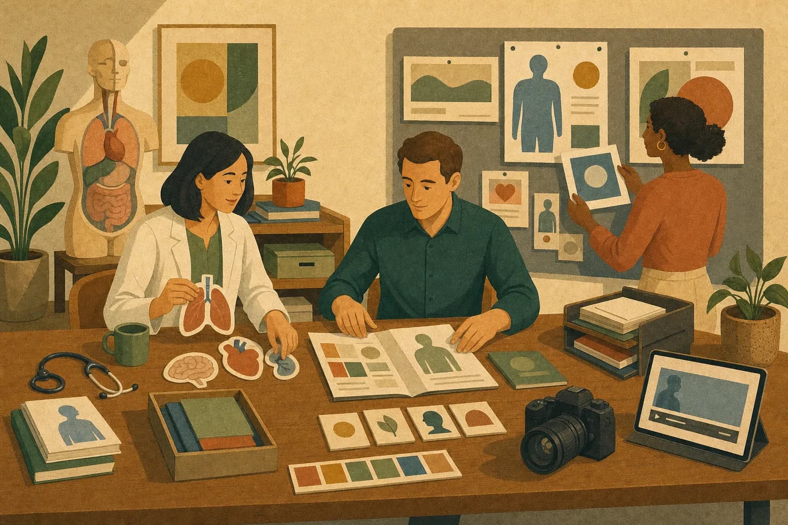 Content production for healthcare companies illustration