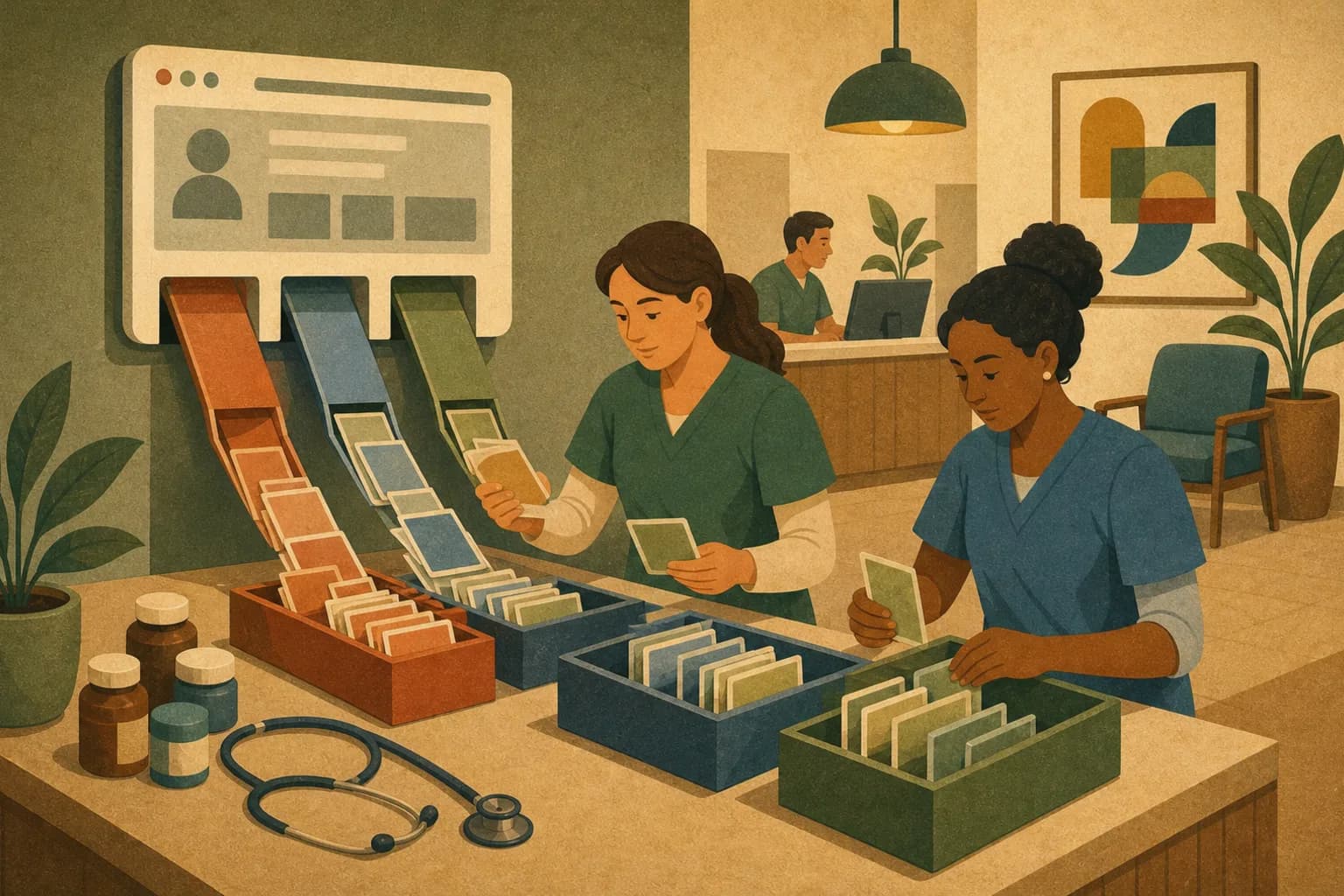Inbound lead capture and follow-up for healthcare companies illustration