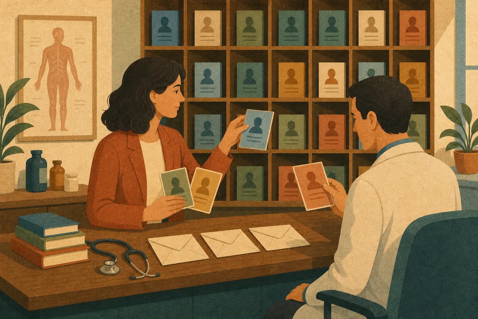 Outbound prospecting for healthcare companies illustration